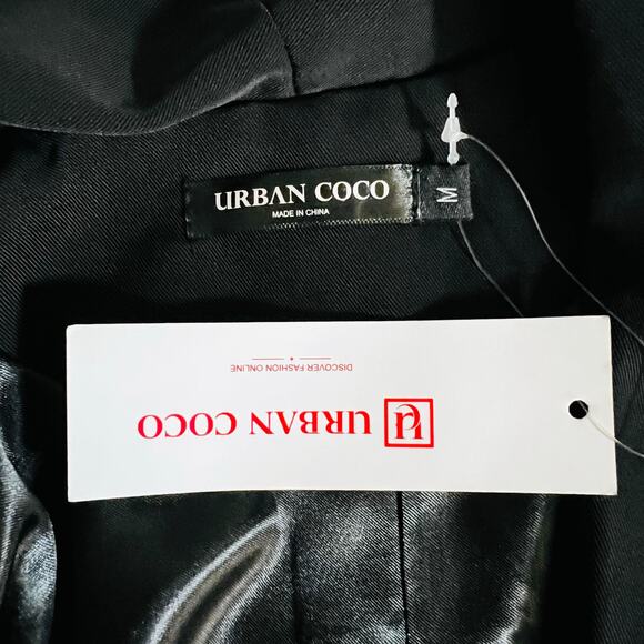 Urban Coco Black Collared Blazer Size M Medium NWT - Picture 5 of 7